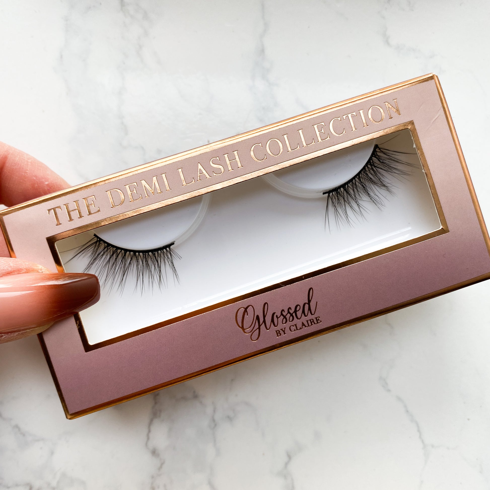 DL4 Half Lash Glossed By Claire in box